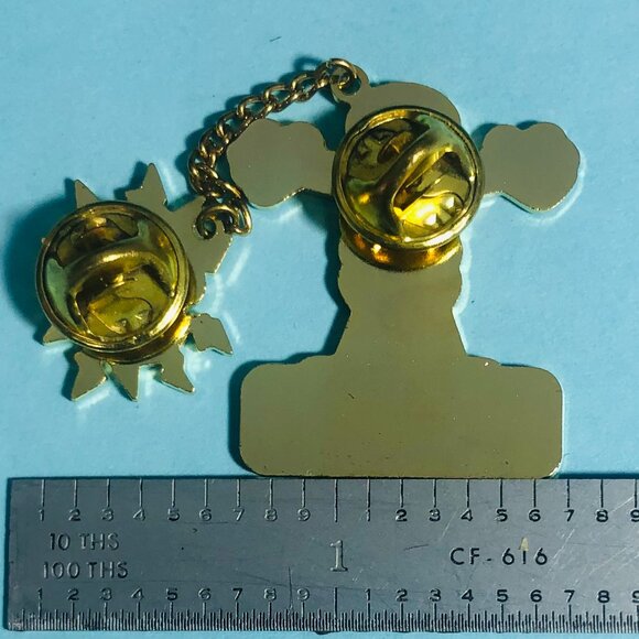 Y2K Maryland 2000- Odyssey of the Minds, 'We love Duct Tape'  2 piece Pin - Picture 2 of 2